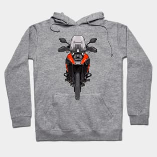 V Strom 1050XT Bike Front View Illustration Hoodie